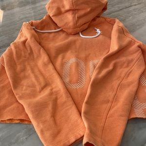 OrangeTheory cropped orange hoodie